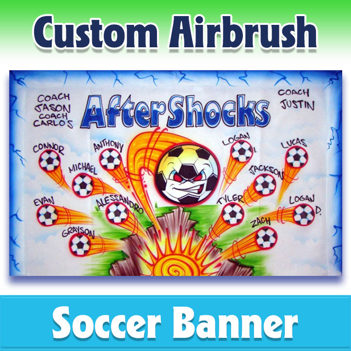 Airbrush Soccer Banner - Aftershocks -2001