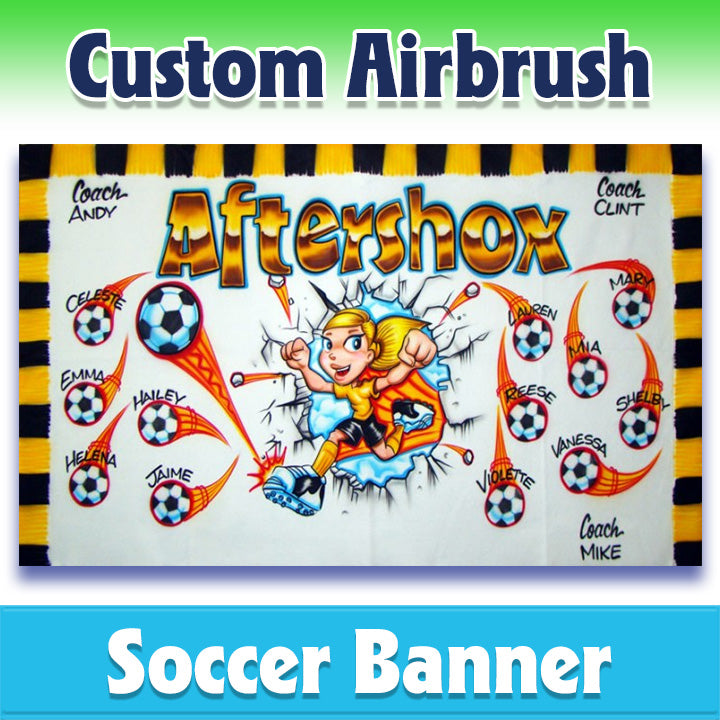 Airbrush Soccer Banner - Aftershox -2001