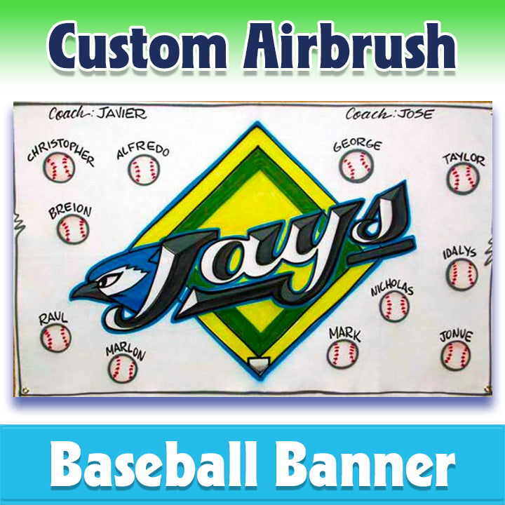 Airbrush Baseball Banner - Blue Jays -1024