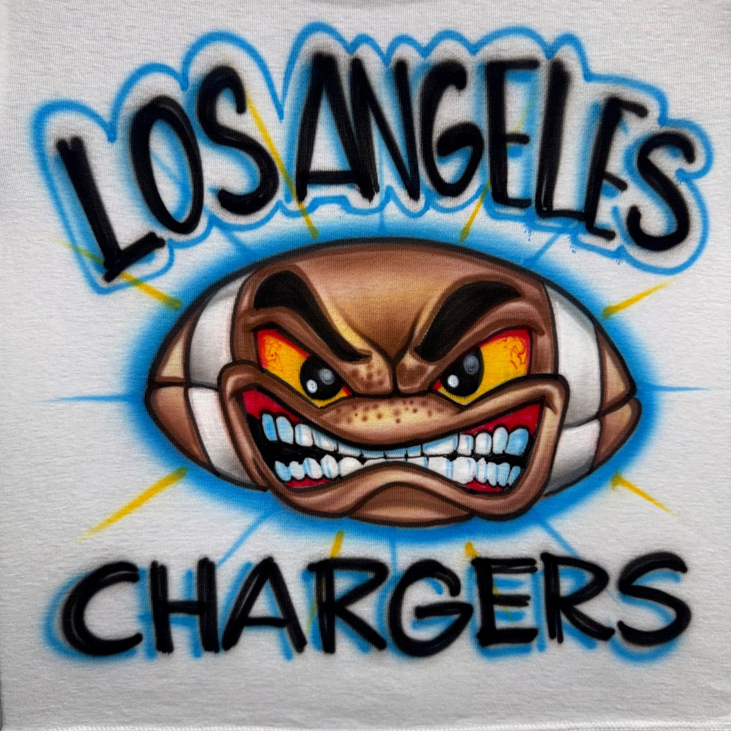 Custom Airbrushed Football T-Shirt — Your Team Name (Personalized)