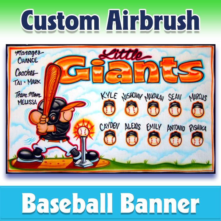 Airbrush Baseball Banner - Giants -1017
