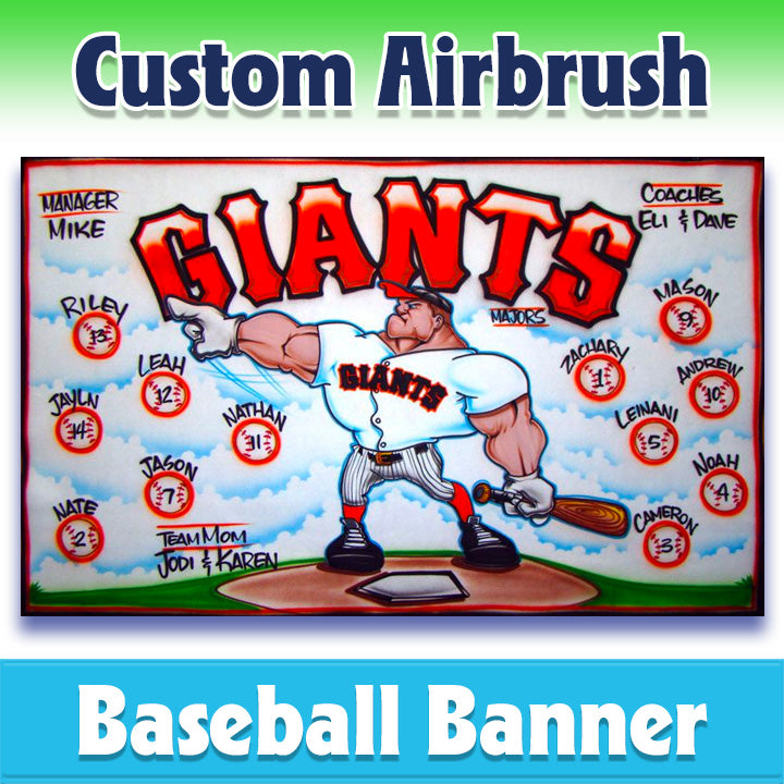 Airbrush Baseball Banner - Giants -1018