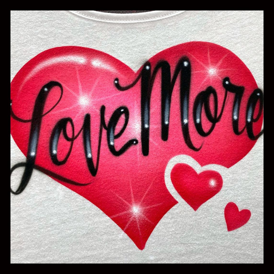 Heart * Love * Airbrushed T-shirt * Your Name * Romance * Couple