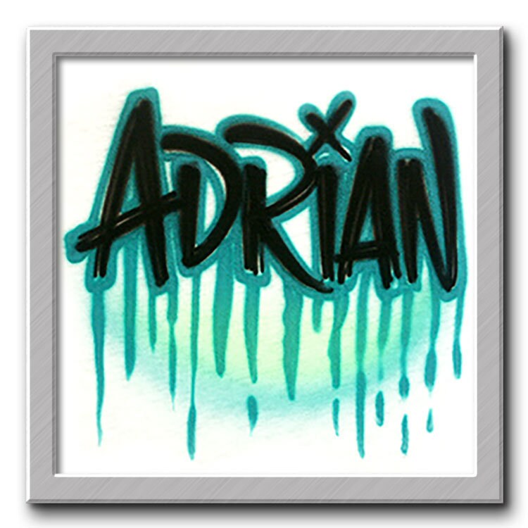 Airbrush T-shirt - Drippy - Scratch - Name - Airbrushed T-Shirt - Personalized - Gift - Custom