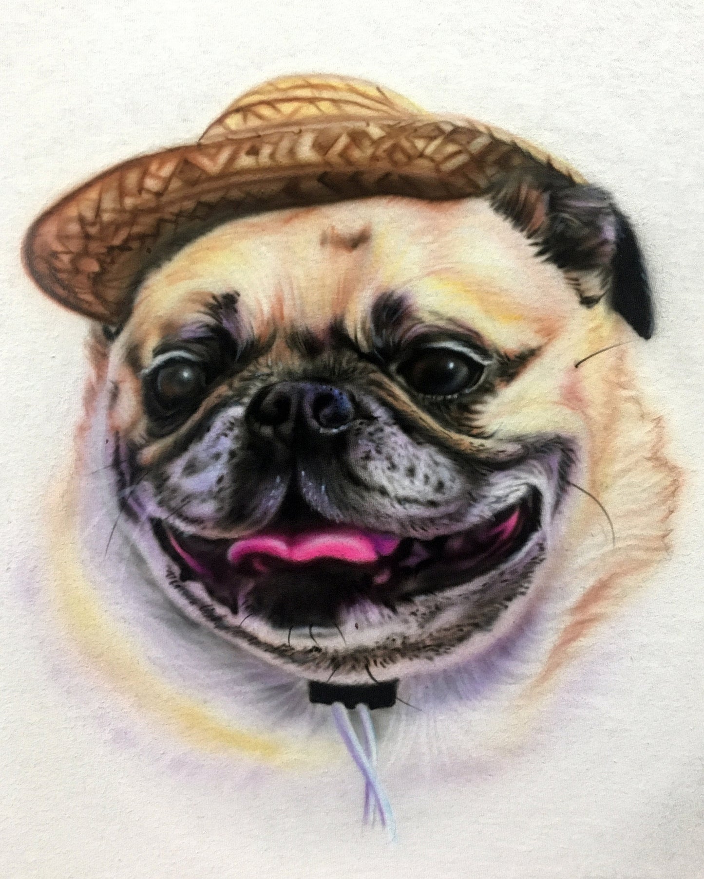 Airbrush T-shirt - Pet Portrait - Your Pet's Name - You Choose Colors