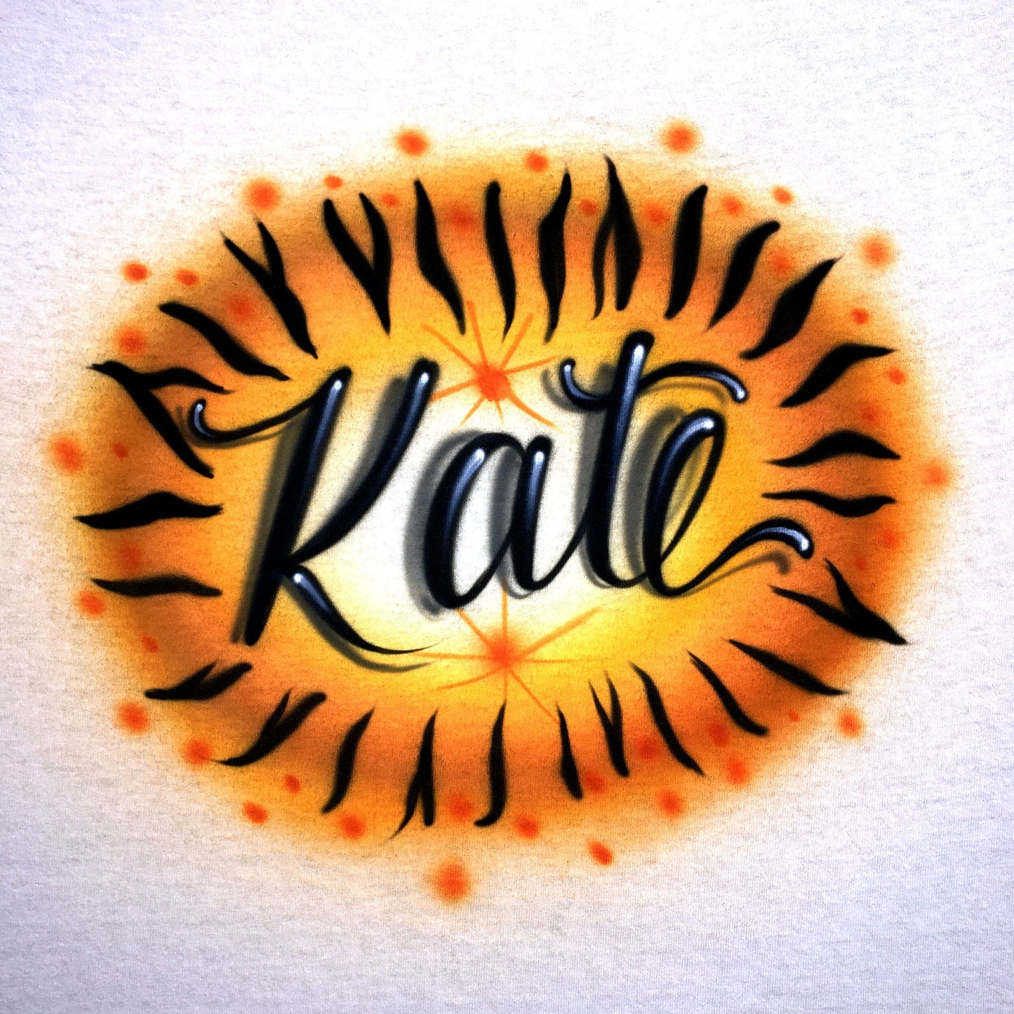 Airbrush T-shirt * Tiger Style * Your Name * You Choose Color