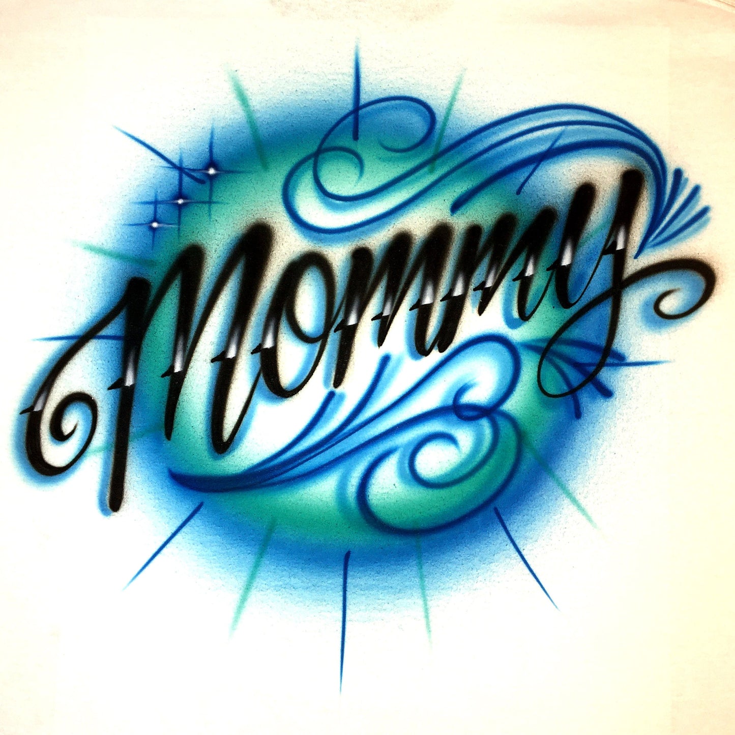 Airbrushed T-shirt * Your Name * You Choose Color