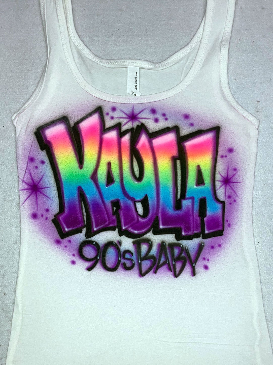 Airbrush T-shirt * Your Name * Neon * You Choose Colors