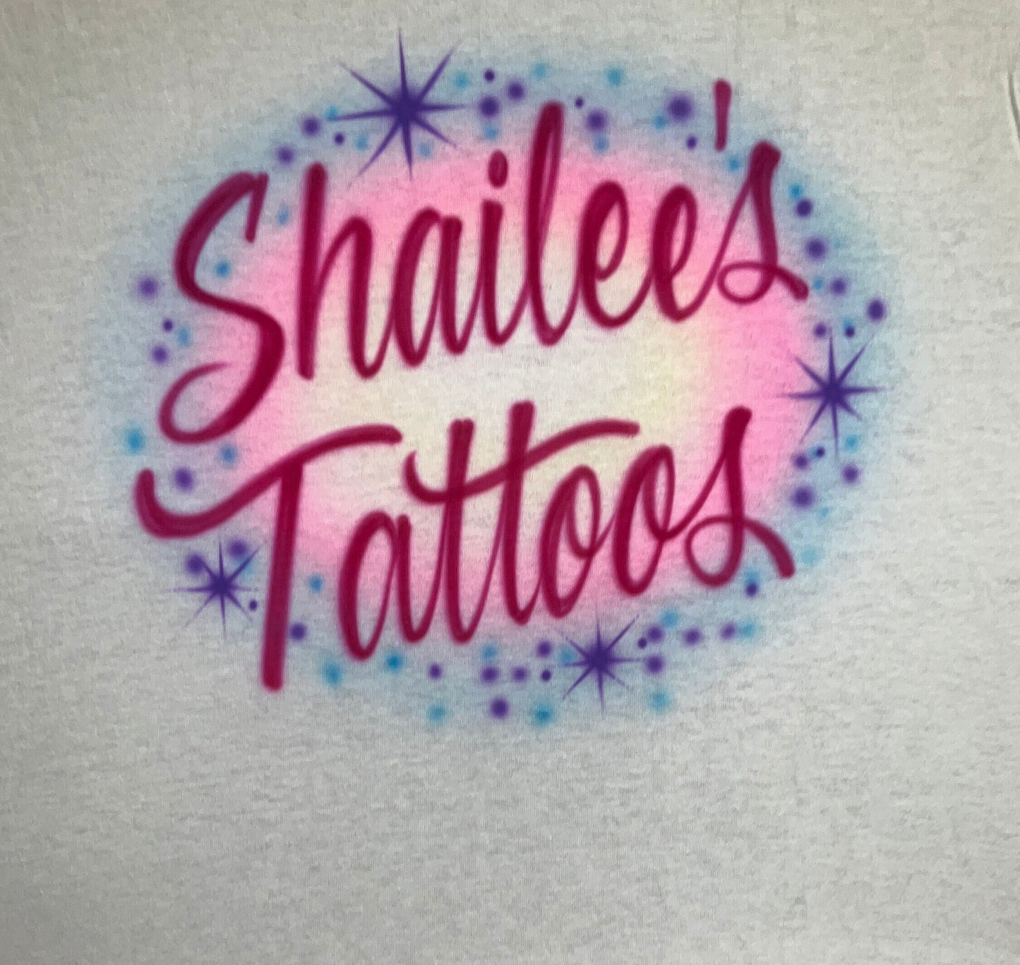Airbrushed T-Shirt * Your One or Two Words * You Choose Colors