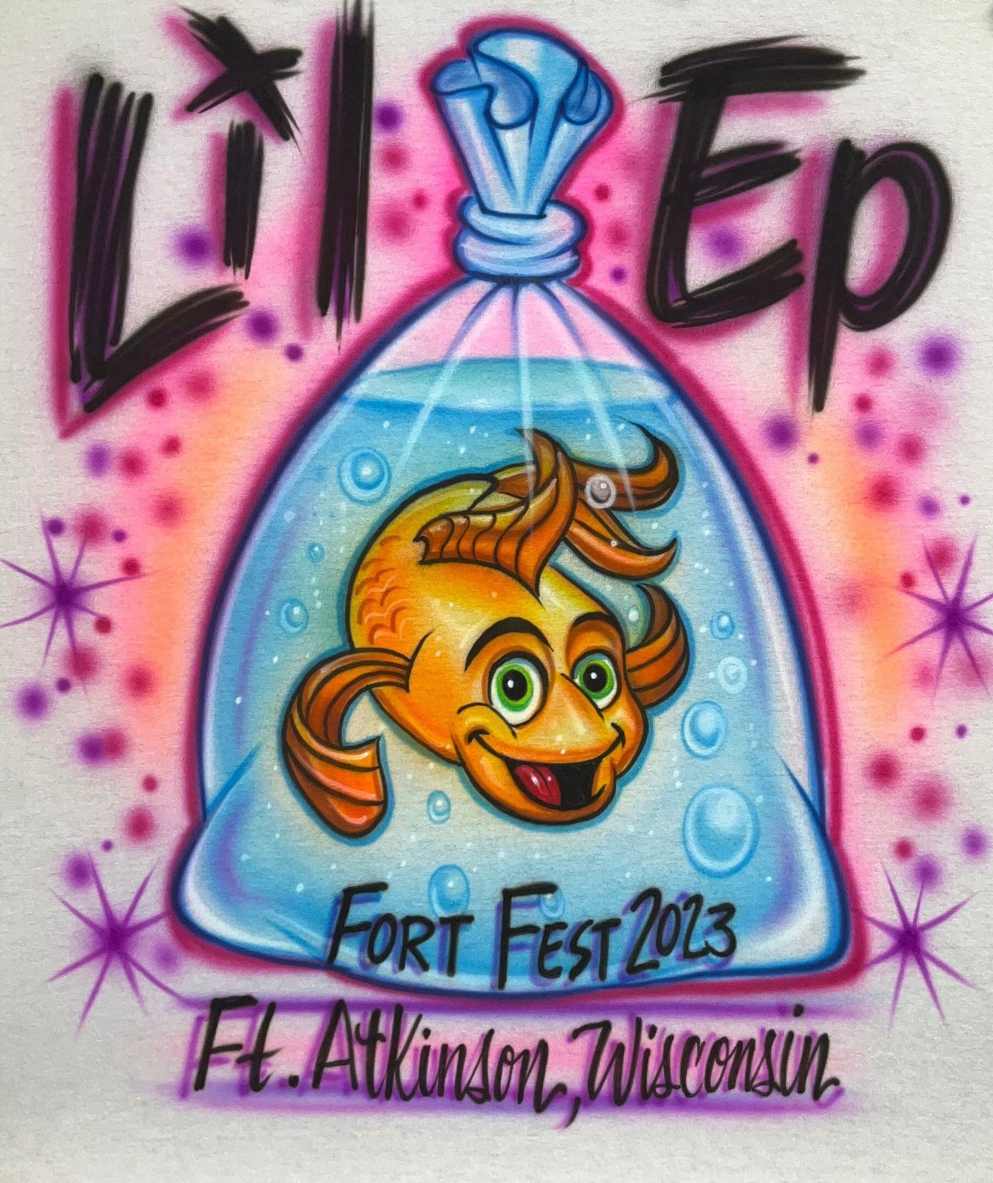 Airbrushed T-Shirt - Goldfish