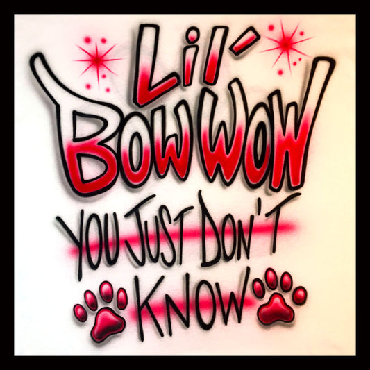 Airbrush T-Shirt - Lil Bow Wow - Personalized - Customized - Party Shirt