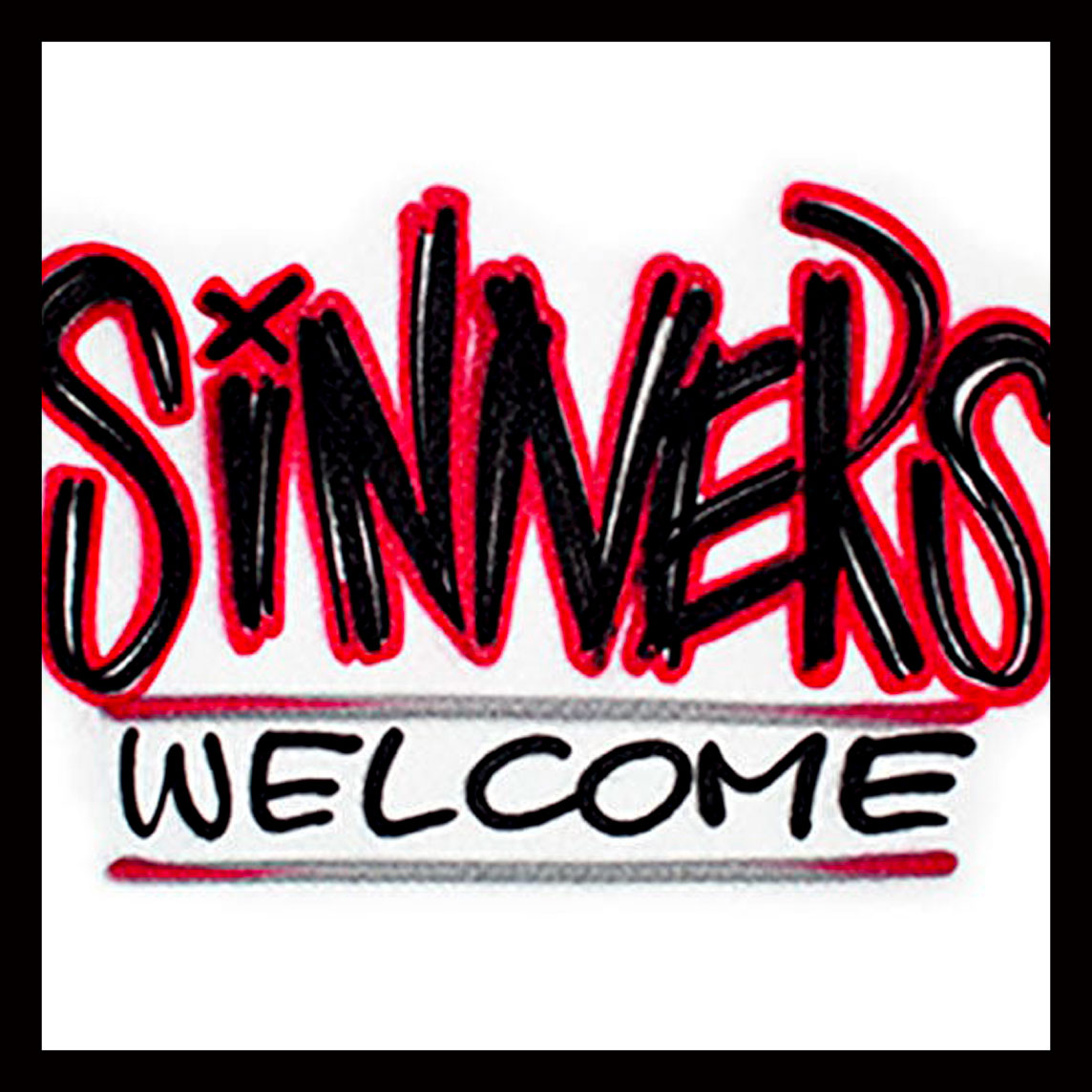 Airbrush T-shirt - Sinners Welcome