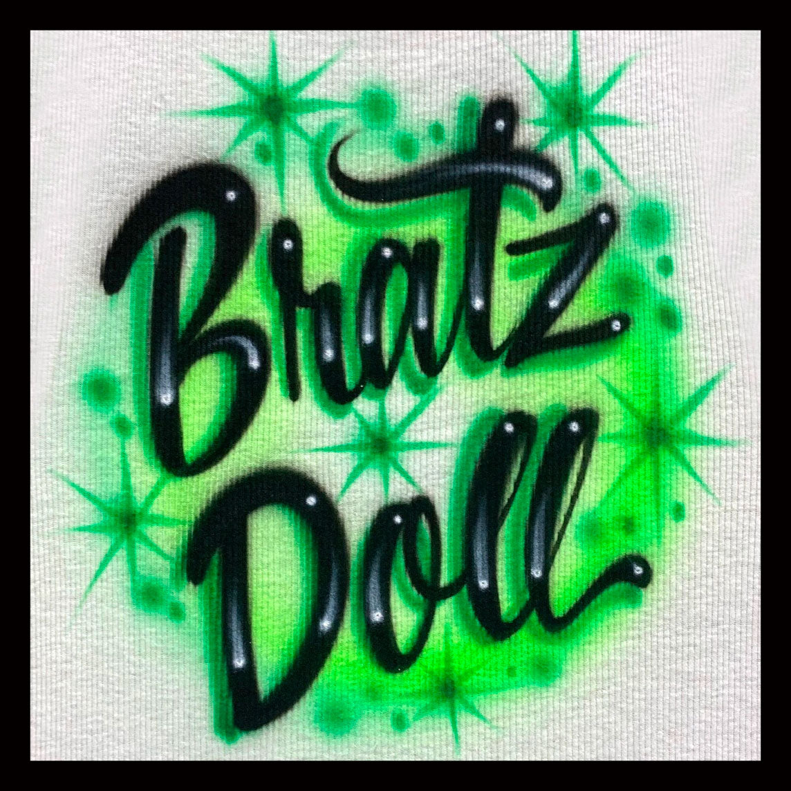 Airbrush T-Shirt - Your Attitude - Your Two Words in Script Lettering