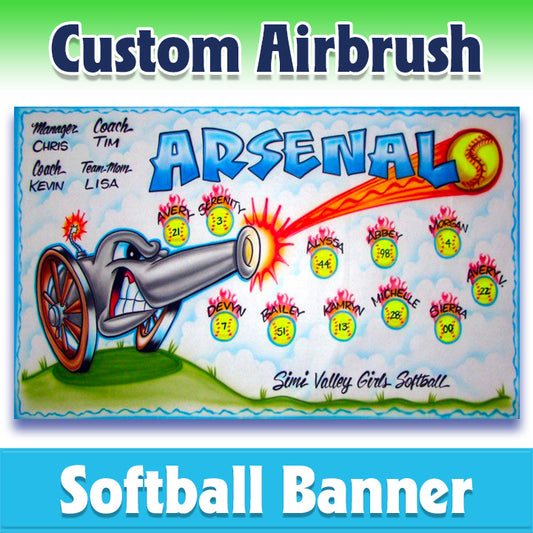 Airbrush Softball Banner - Arsenal -2001