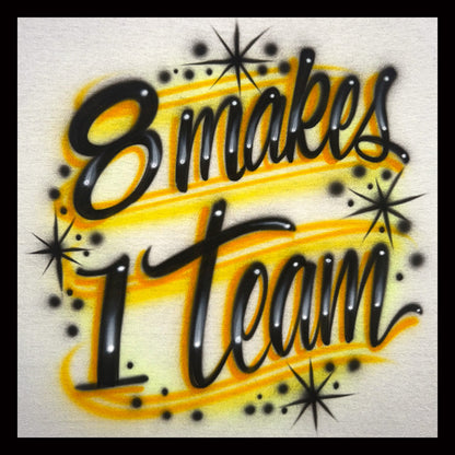 8 makes 1 team Airbrushed ATEEZ fan shirt