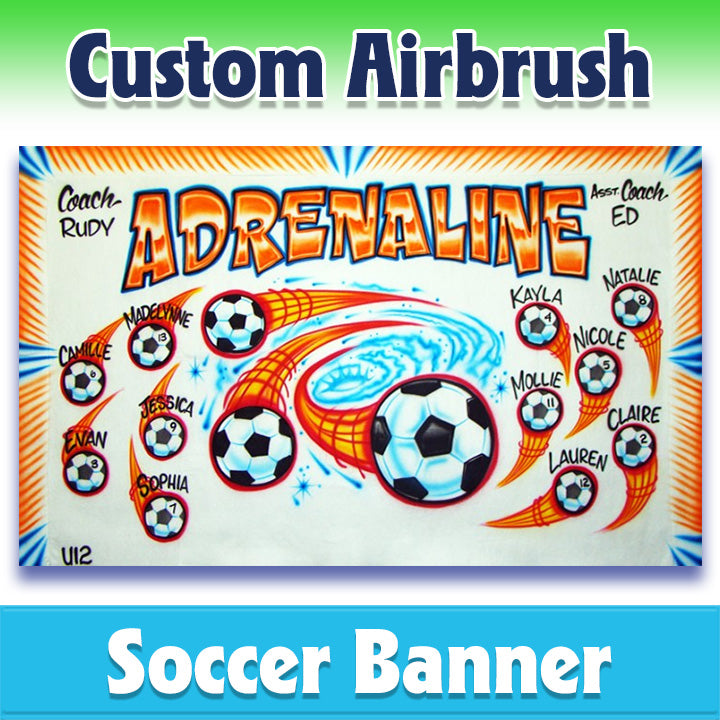 Airbrush Soccer Banner - Adrenaline -2001