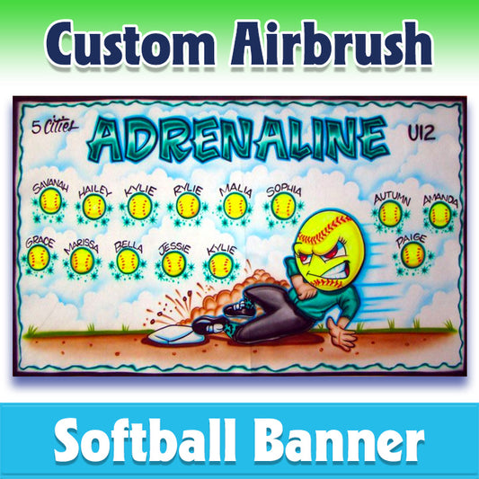 Airbrush Softball Banner - Adrenaline -2002