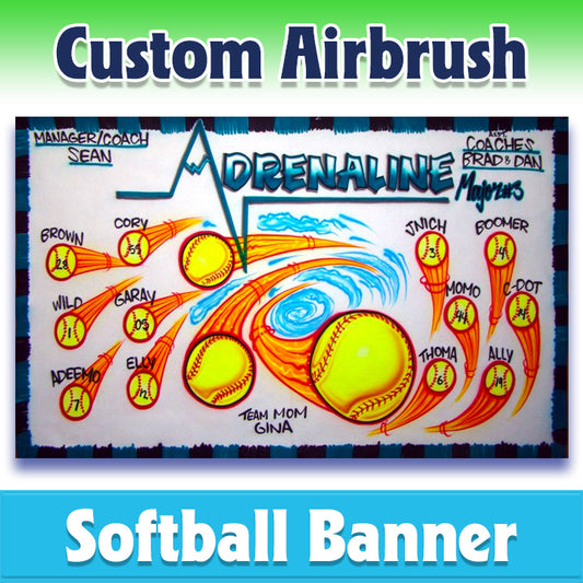 Airbrush Softball Banner - Adrenaline -2003
