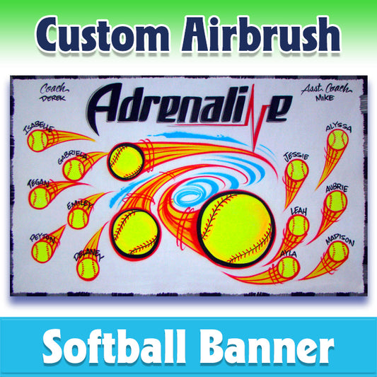 Airbrush Softball Banner - Adrenaline -2004