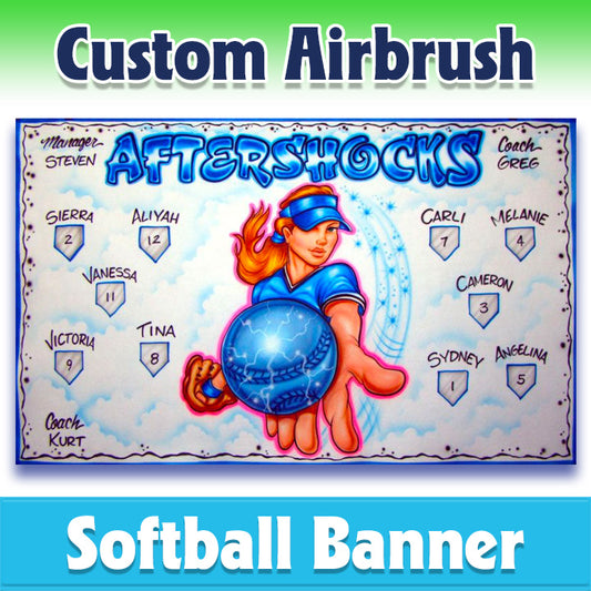 Airbrush Softball Banner - Aftershock -2003