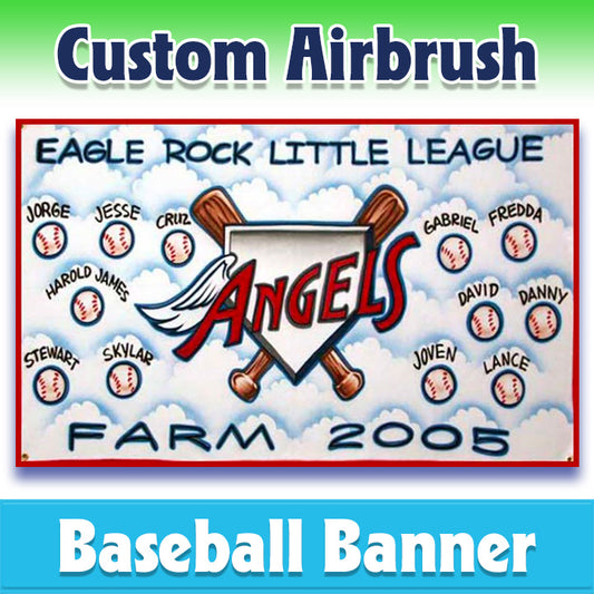 Airbrush Baseball Banner - Angels -1011