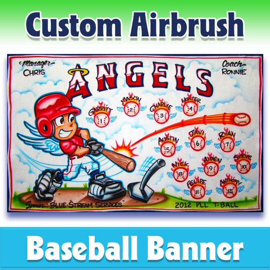 Airbrush Baseball Banner - Angels -1017