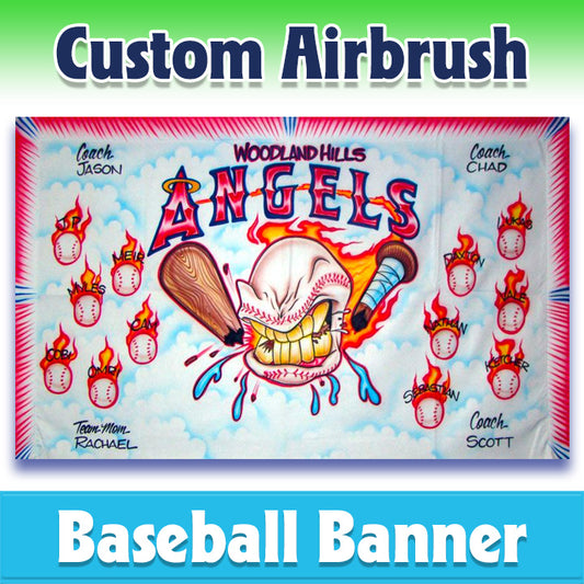Airbrush Baseball Banner - Angels -1028