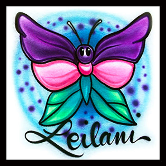 Airbrush T-shirt - Butterfly - Airbrushed T-Shirt - Name - Personalized - Custom - Airbrush - Gift