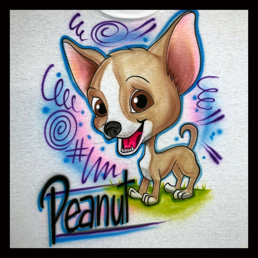 Airbrushed T-shirt * Chihuahua * Name/Word