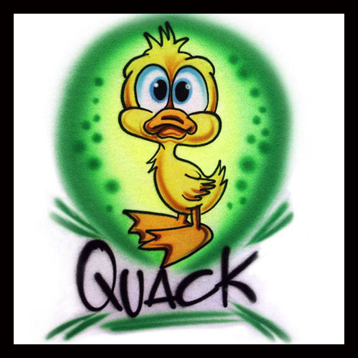 Airbrushed T-shirt * Cute Duck * Your Name/Word