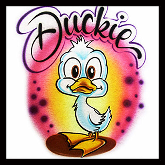 Airbrushed T-shirt * Cute Ducky * Your Name/Word