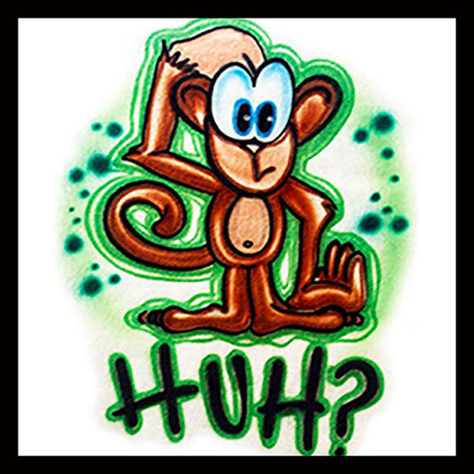 Airbrushed T-shirt * Funny Monkey * Your Name/Words