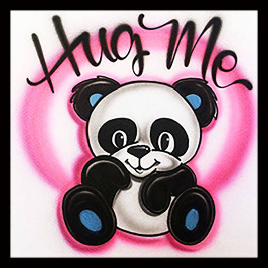 Airbrushed T-shirt * Hug Me Panda * Your Name/Word