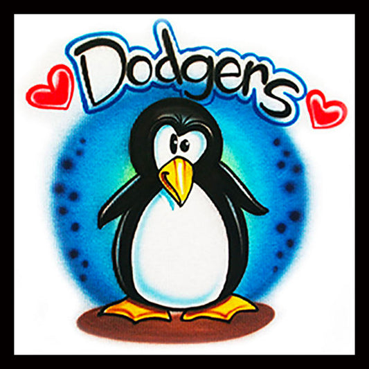 Airbrushed T-shirt * Penguin * Your Name/Word