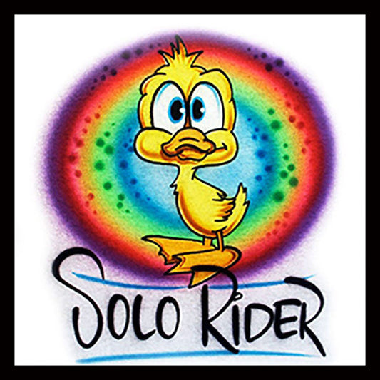 Airbrushed T-shirt * Rainbow Ducky * Your Name/Word