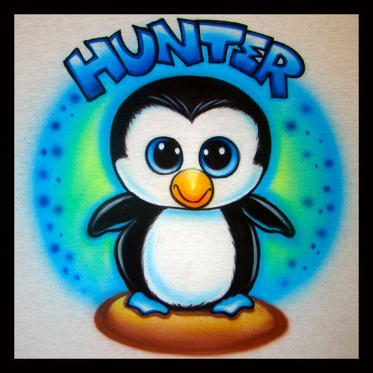 Airbrushed Penguin T-shirt