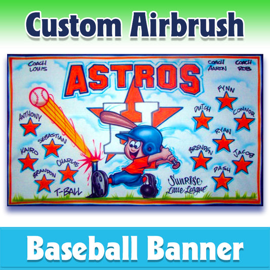 Airbrush Baseball Banner - Astros -1005