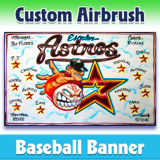 Airbrush Baseball Banner - Astros -1011