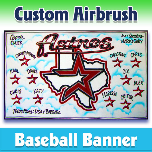 Airbrush Baseball Banner - Astros -1012