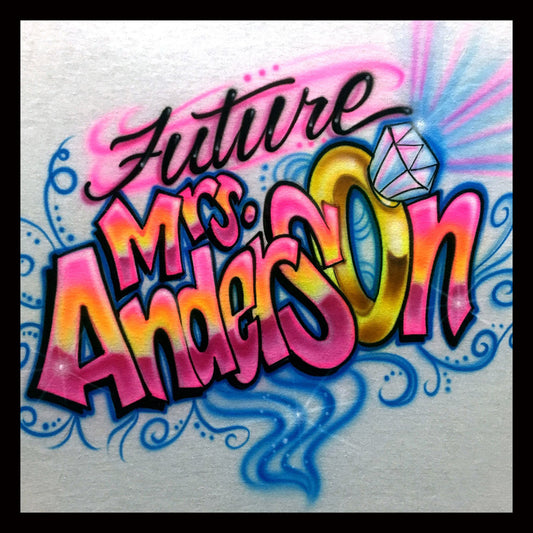 Airbrush T-Shirt - Future Mrs. - Diamond Ring