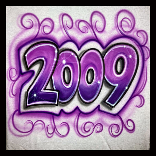 Airbrush T-Shirt - Birthday - Your Year