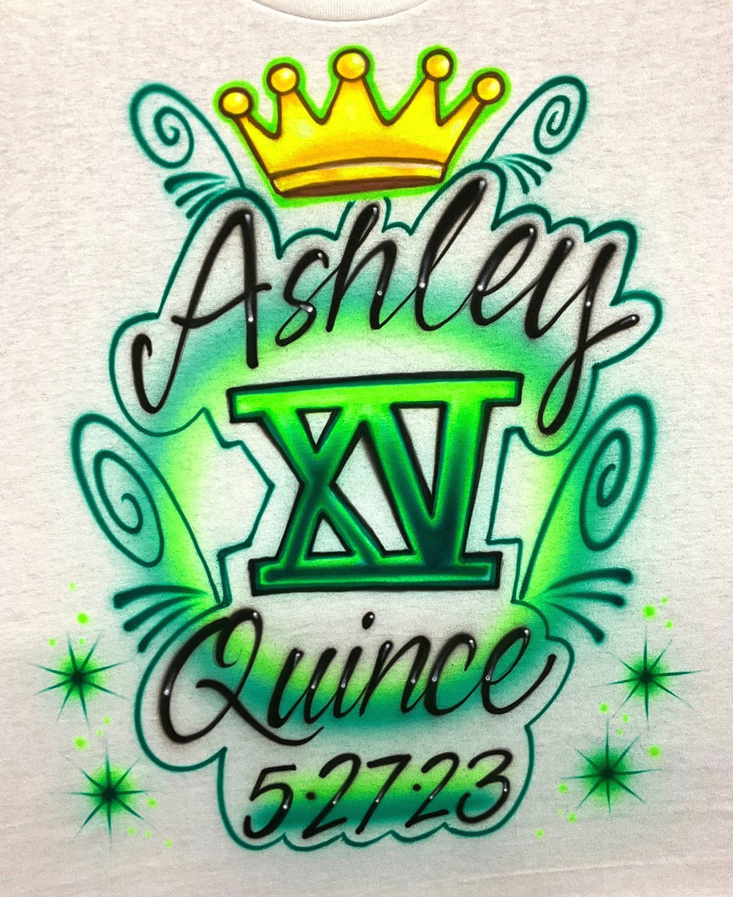 Airbrushed T-shirt - Quince - 15 - Birthday
