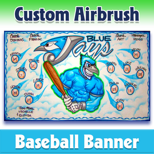 Airbrush Baseball Banner - Blue Jays -1004