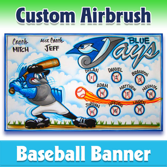 Airbrush Baseball Banner - Blue Jays -1008