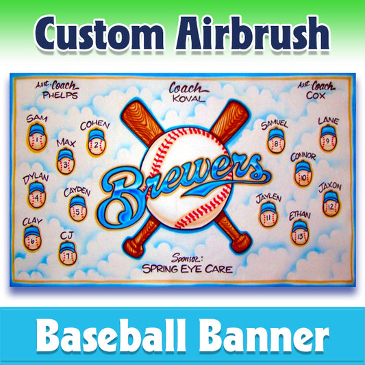 Airbrush Baseball Banner - Brewers -1001