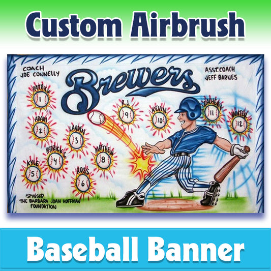 Airbrush Baseball Banner - Brewers -1004