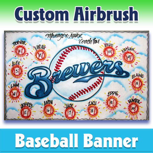 Airbrush Baseball Banner - Brewers -1006