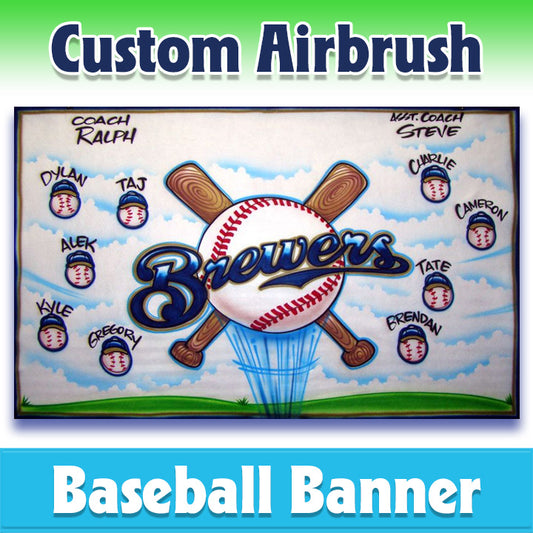 Airbrush Baseball Banner - Brewers -1008