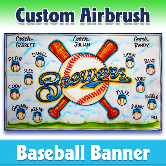 Airbrush Baseball Banner - Brewers -1010