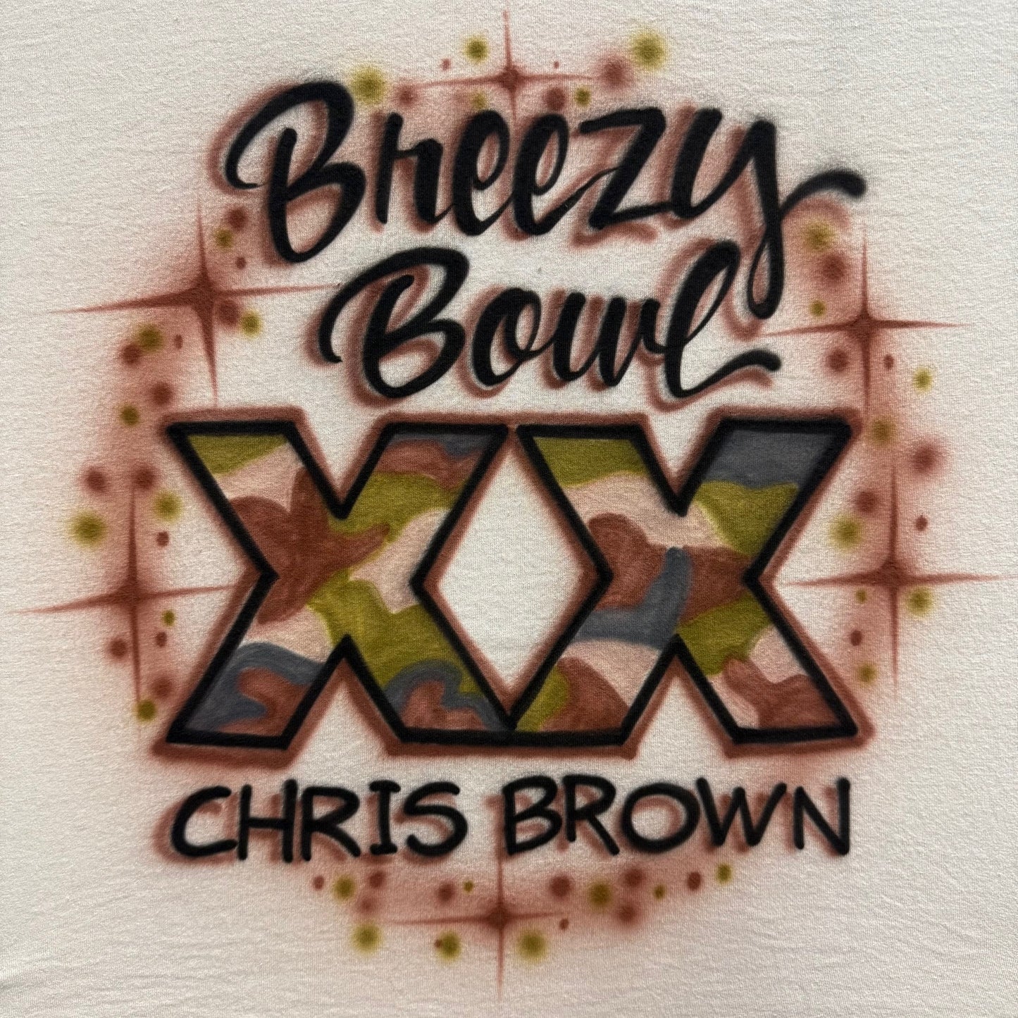 Chris Brown Breezy Bowl XX Tour Airbrushed T-Shirt